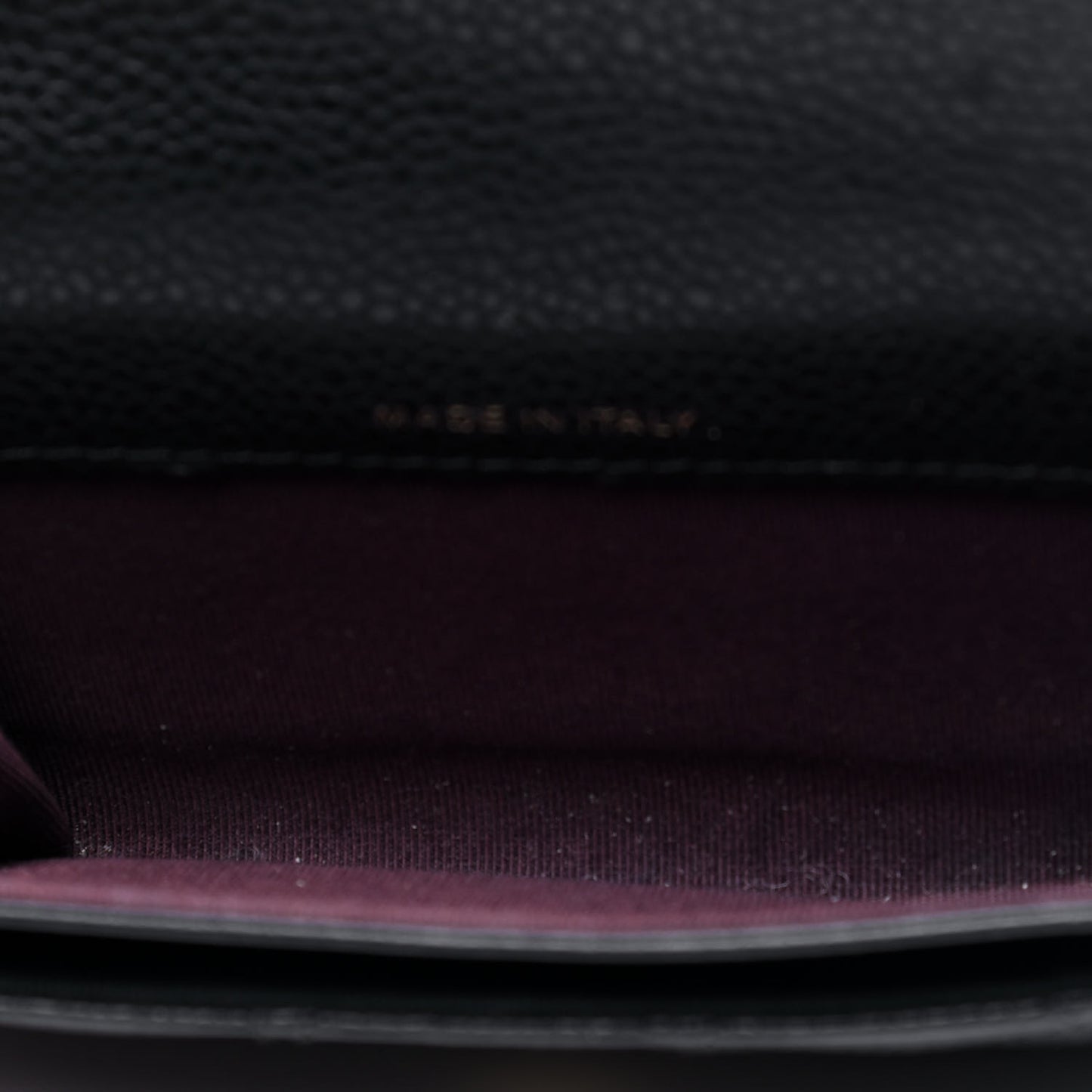 Caviar Quilted Flap Card Holder Black