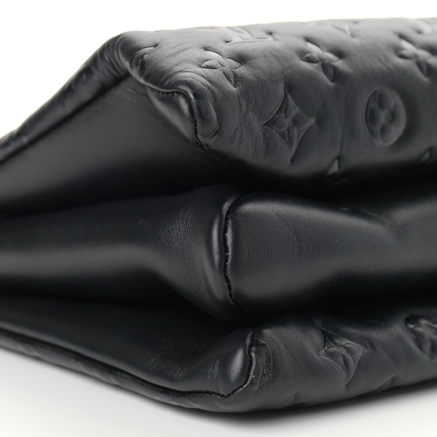 Lambskin Embossed Monogram Coussin PM Black