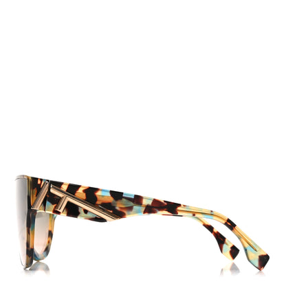Fendi Acetate Shield Sunglasses FE40150I Blue Tortoise 3 of 7