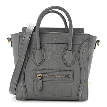 Celine Baby Drummed Calfskin Nano Luggage Kohl 1 of 10