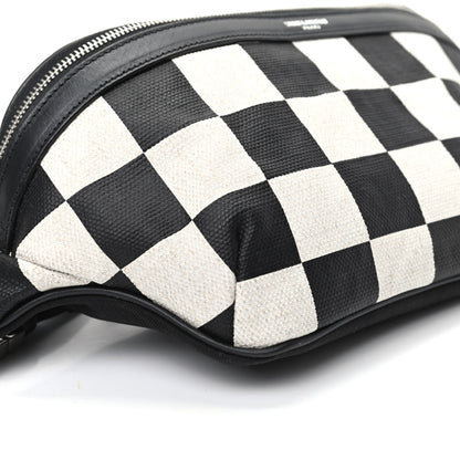 Saint Laurent Canvas Classic Belt Bag Black White 9 of 10