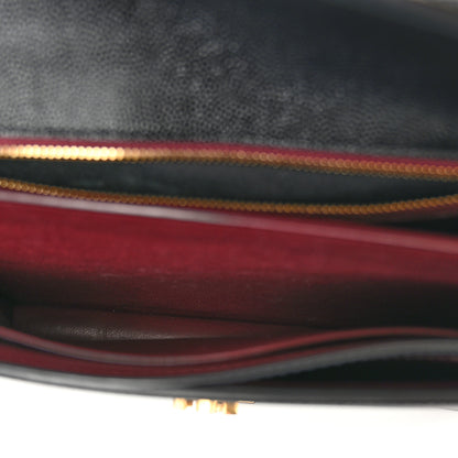 Saint Laurent Grain De Poudre Monogram Cassandra Clasp Bag Black Rouge Legion 5 of 11