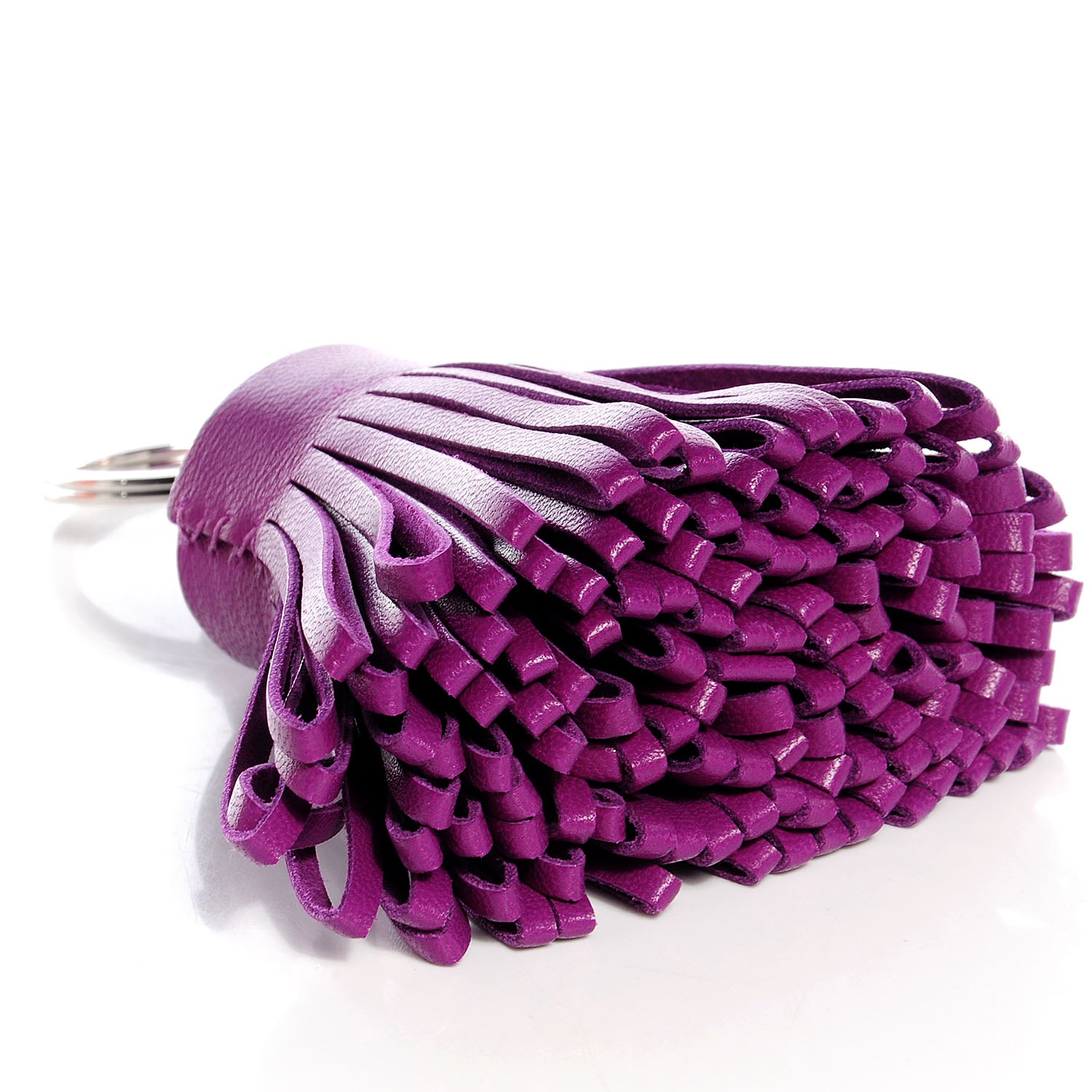 Hermes Lambskin Carmen Tassel Key Holder Anemone 3 of 6