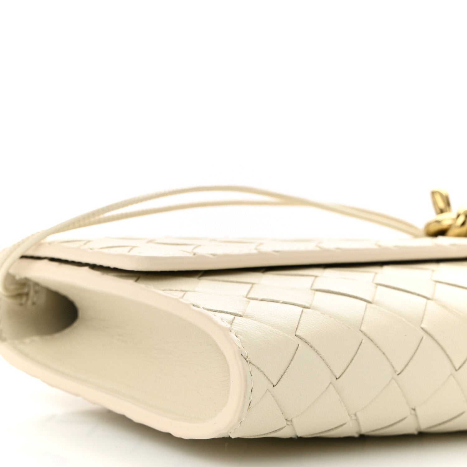 Bottega Veneta Nappa Intrecciato Long Andiamo Top Handle Clutch Sea Salt 8 of 9