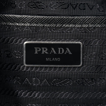 Prada Nylon Vela Saffiano Medium Cinch Backpack Black 5 of 11