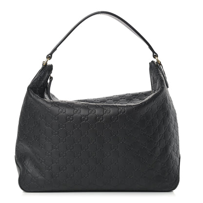 Gucci Guccissima Signature Large Linea A Hobo Black 1 of 12