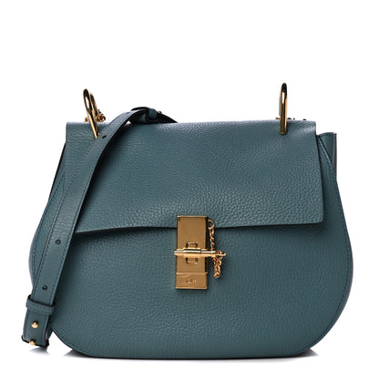 Chloe Grained Lambskin Drew Shoulder Bag Cloudy Blue 1 of 12