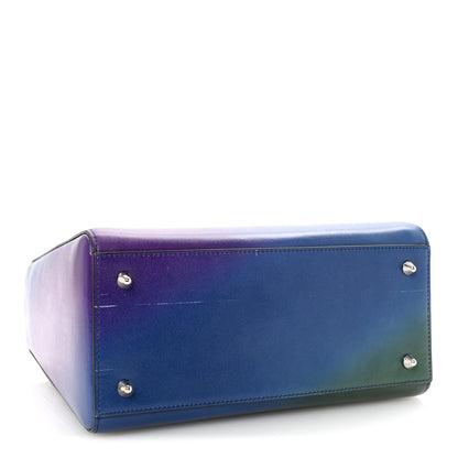 Christian Dior Box Calfskin Gradient Medium Lady Dior Purple Blue Green 4 of 9