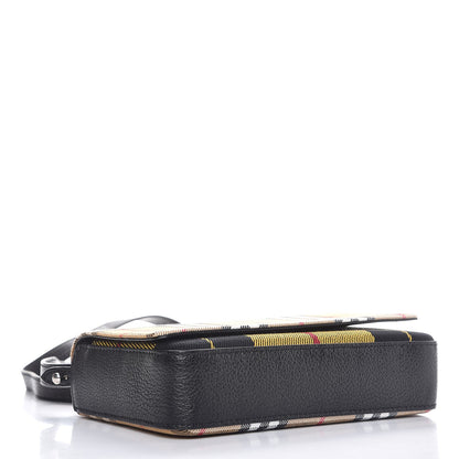 Burberry House Check Tartan Mix Hampshire Crossbody Antique Yellow Black 4 of 7