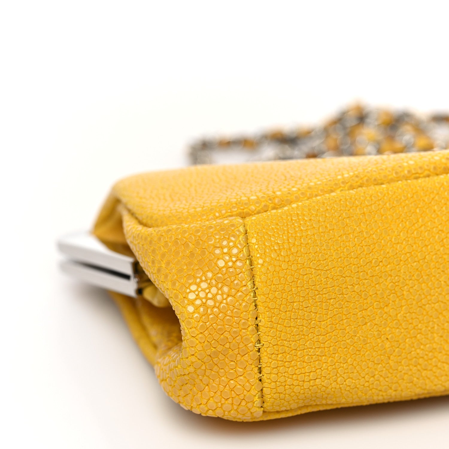 Chanel Stingray Degrade Frame Clutch Yellow 8 of 12