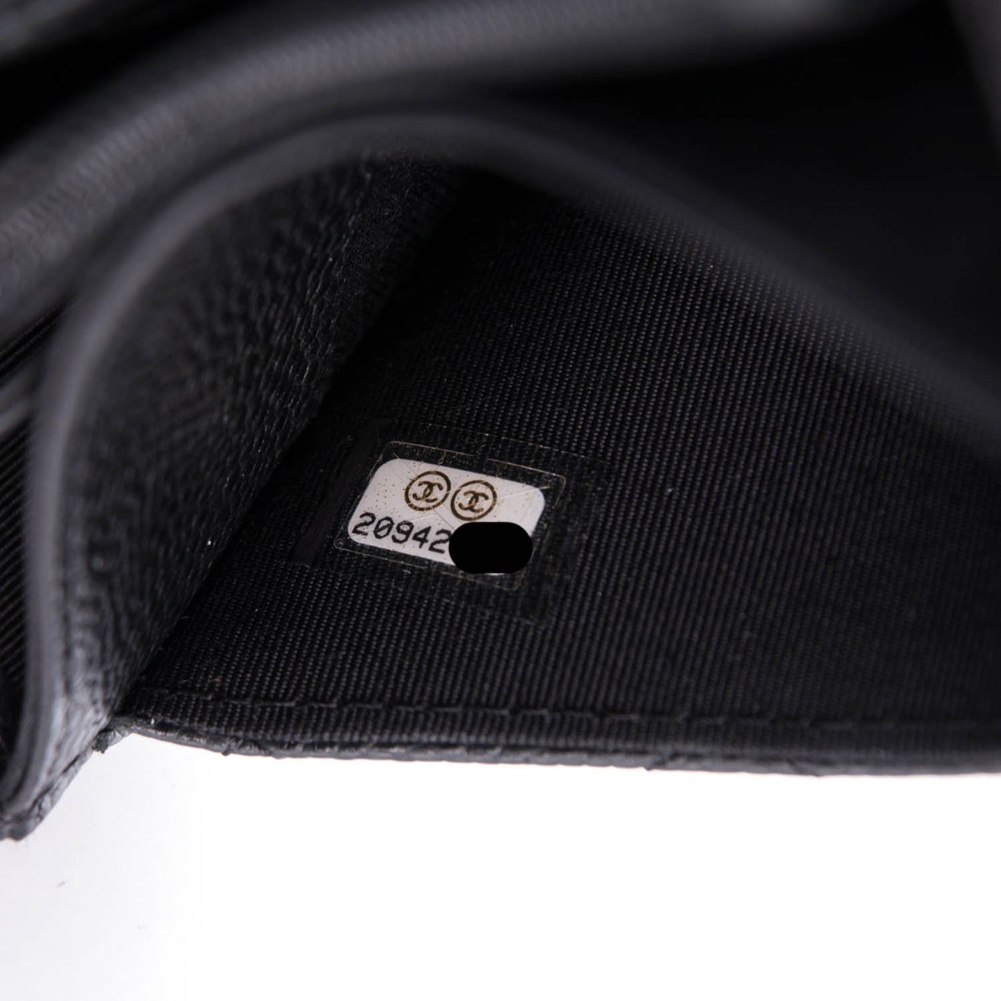 Caviar Quilted Small Flap Wallet Black