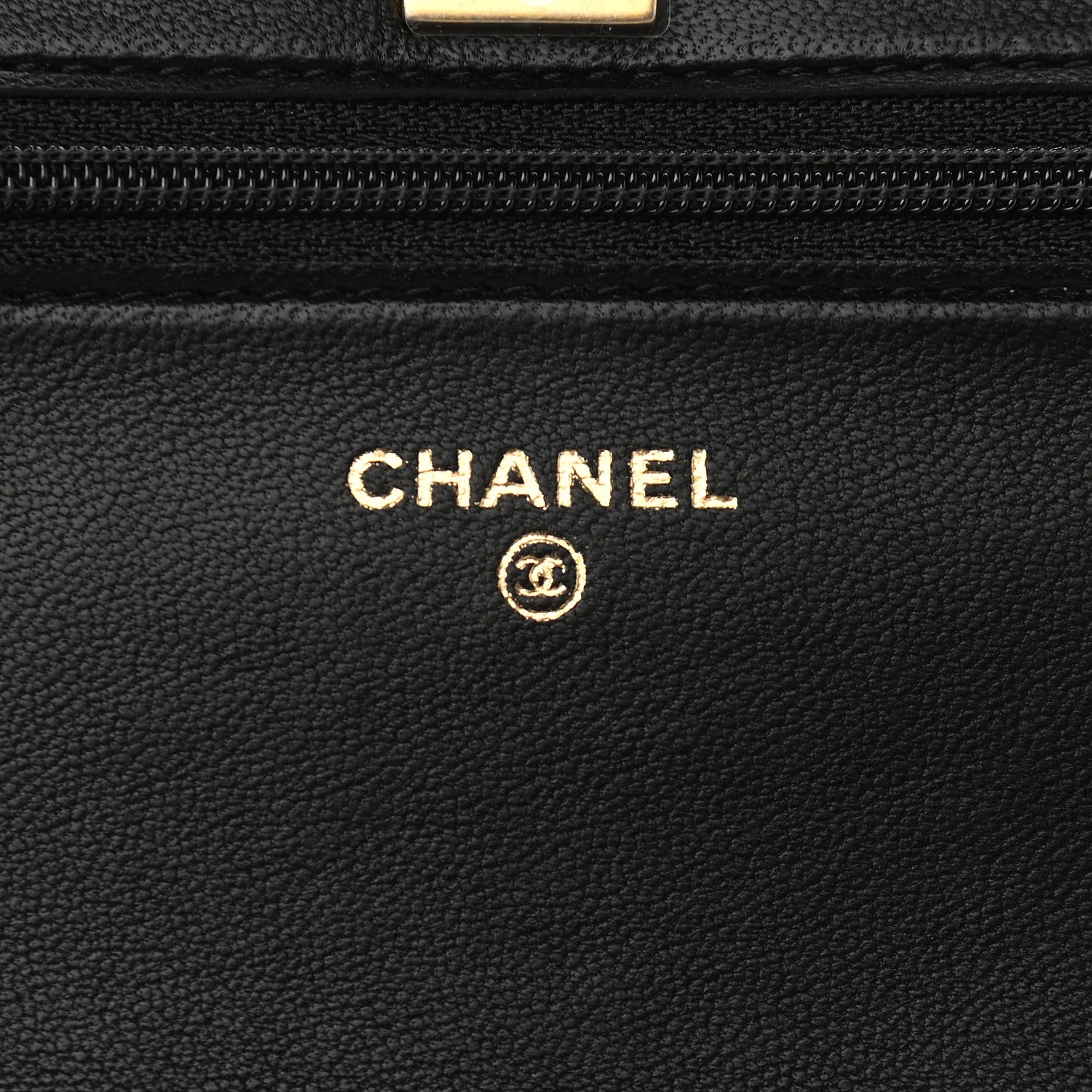 Chanel Lambskin Quilted CC Pearl Crush Wallet on Chain WOC Black 6 of 10