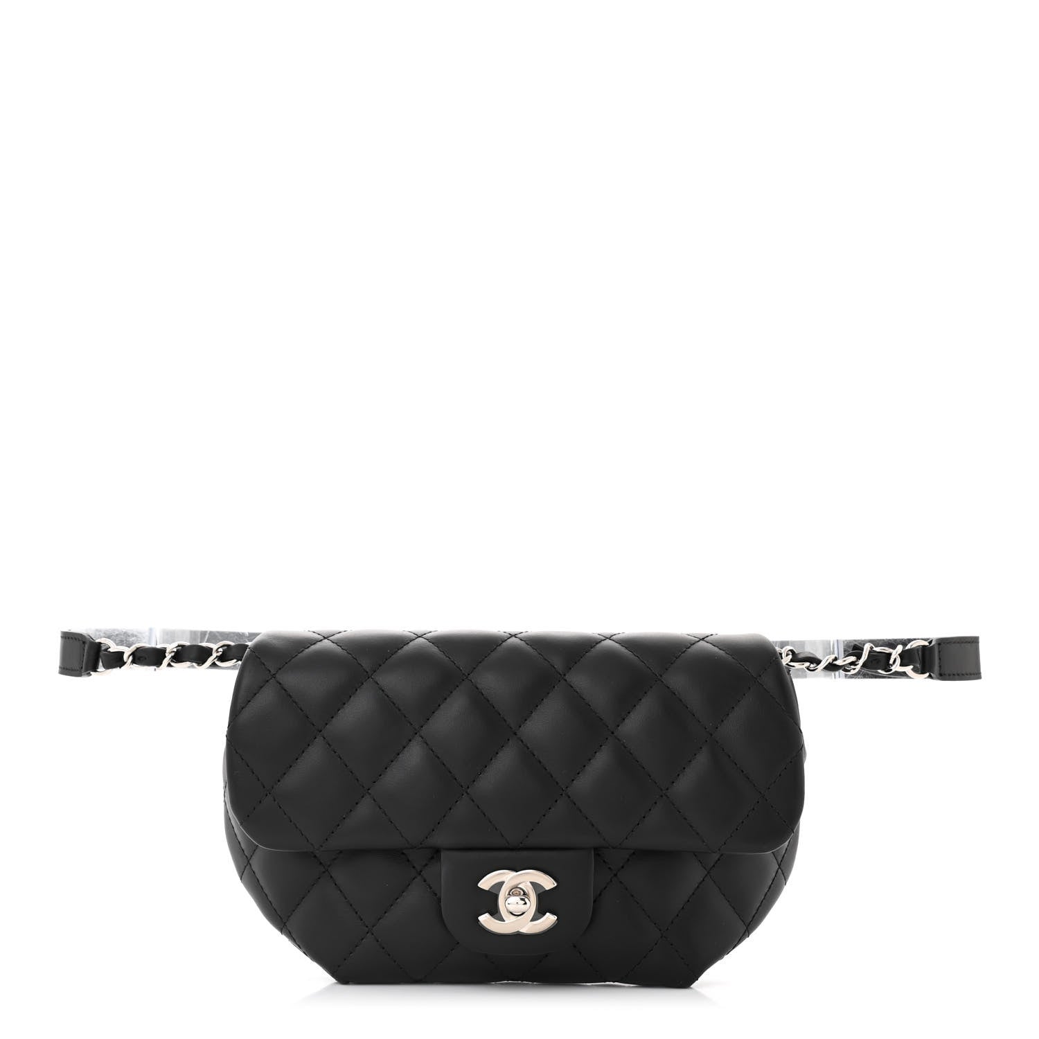 Chanel Calfskin Quilted CC Uniform Flap Belt Bag Black 1 of 11