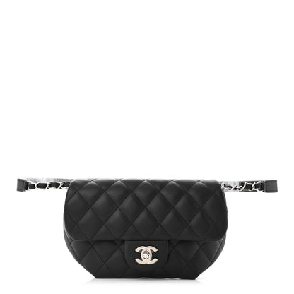 Chanel Calfskin Quilted CC Uniform Flap Belt Bag Black 1 of 11