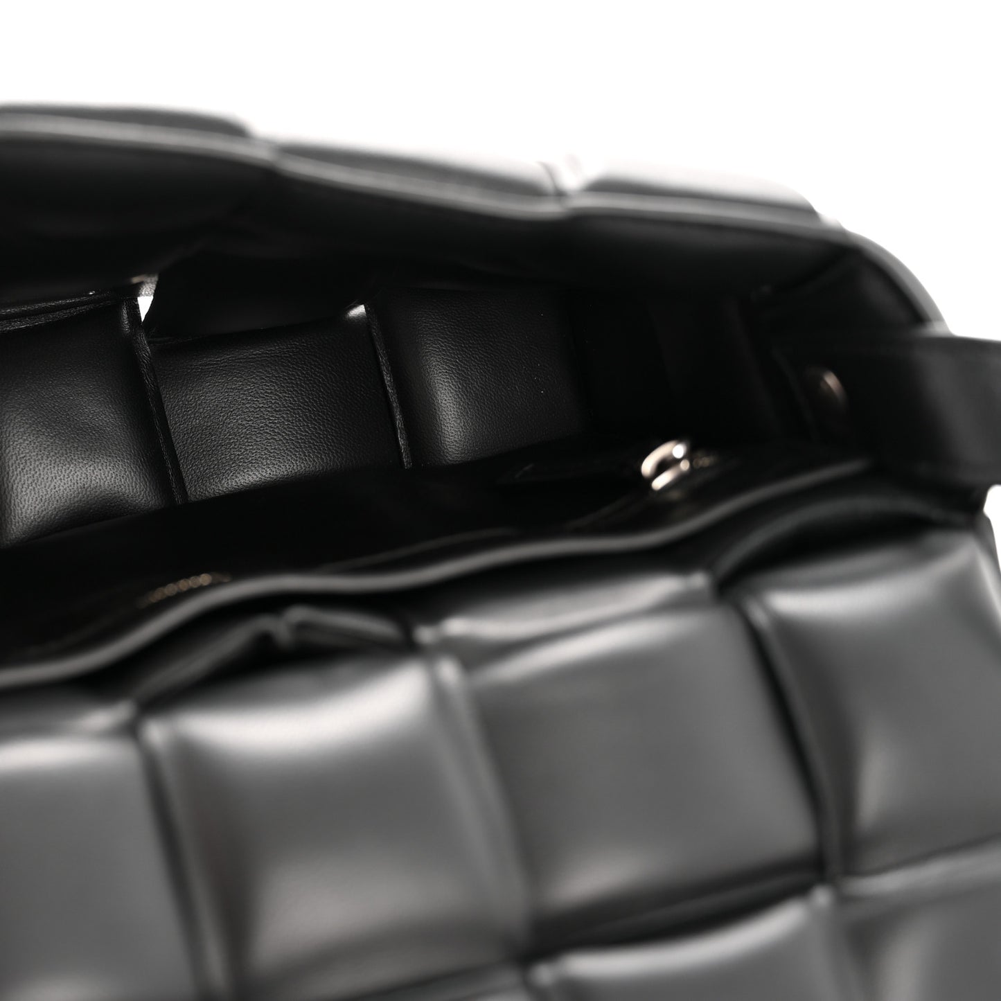 Nappa Maxi Intreccio Padded Cassette Crossbody Bag Black