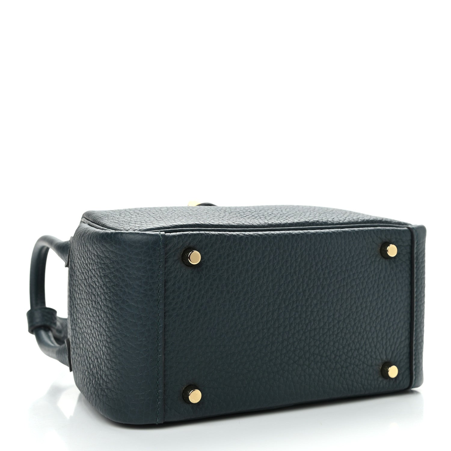 Hermes Taurillon Clemence Mini Lindy 20 Vert Cypress 4 of 10