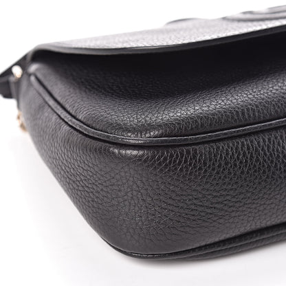 Gucci Pebbled Calfskin Medium Soho Flap Crossbody Black 9 of 12
