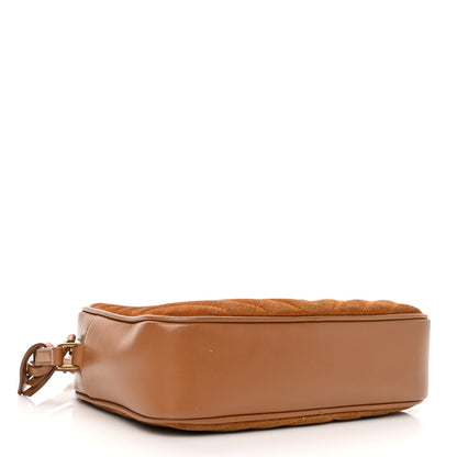Saint Laurent Suede Matelasse Monogram Lou Camera Bag Cinnamon 4 of 15