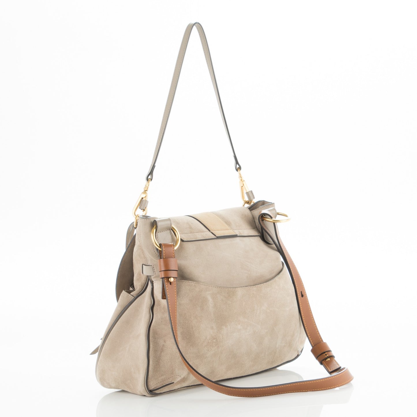 Suede Small Lexa Shoulder Bag Motty Grey
