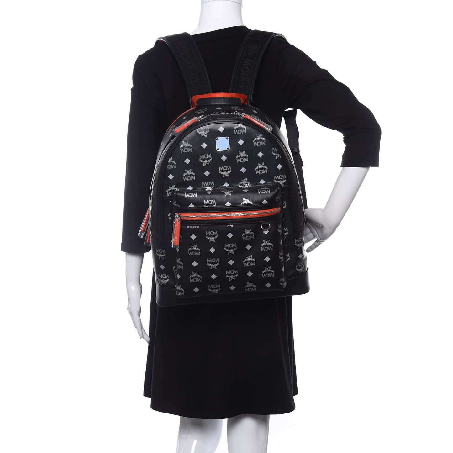 Visetos Reflective Nylon Medium Resnick Backpack Black
