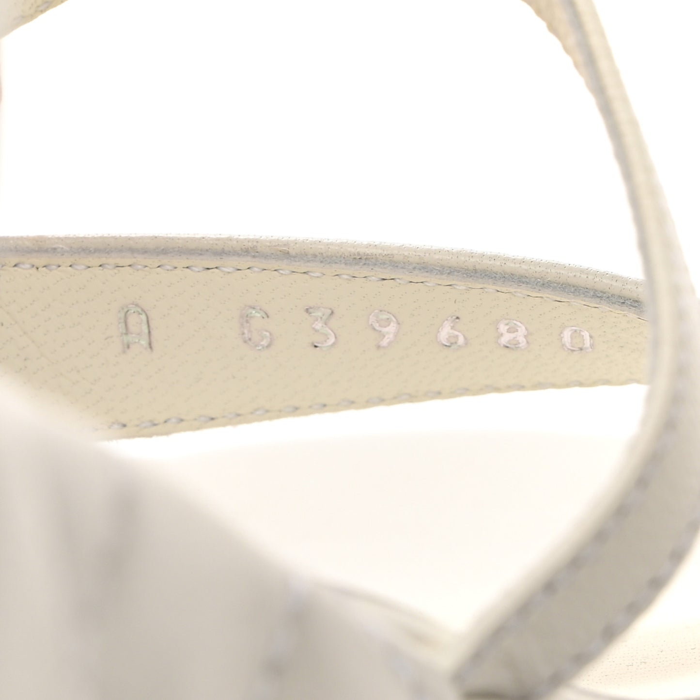 Calfskin Quilted Wedge Logo Sandals 37 White