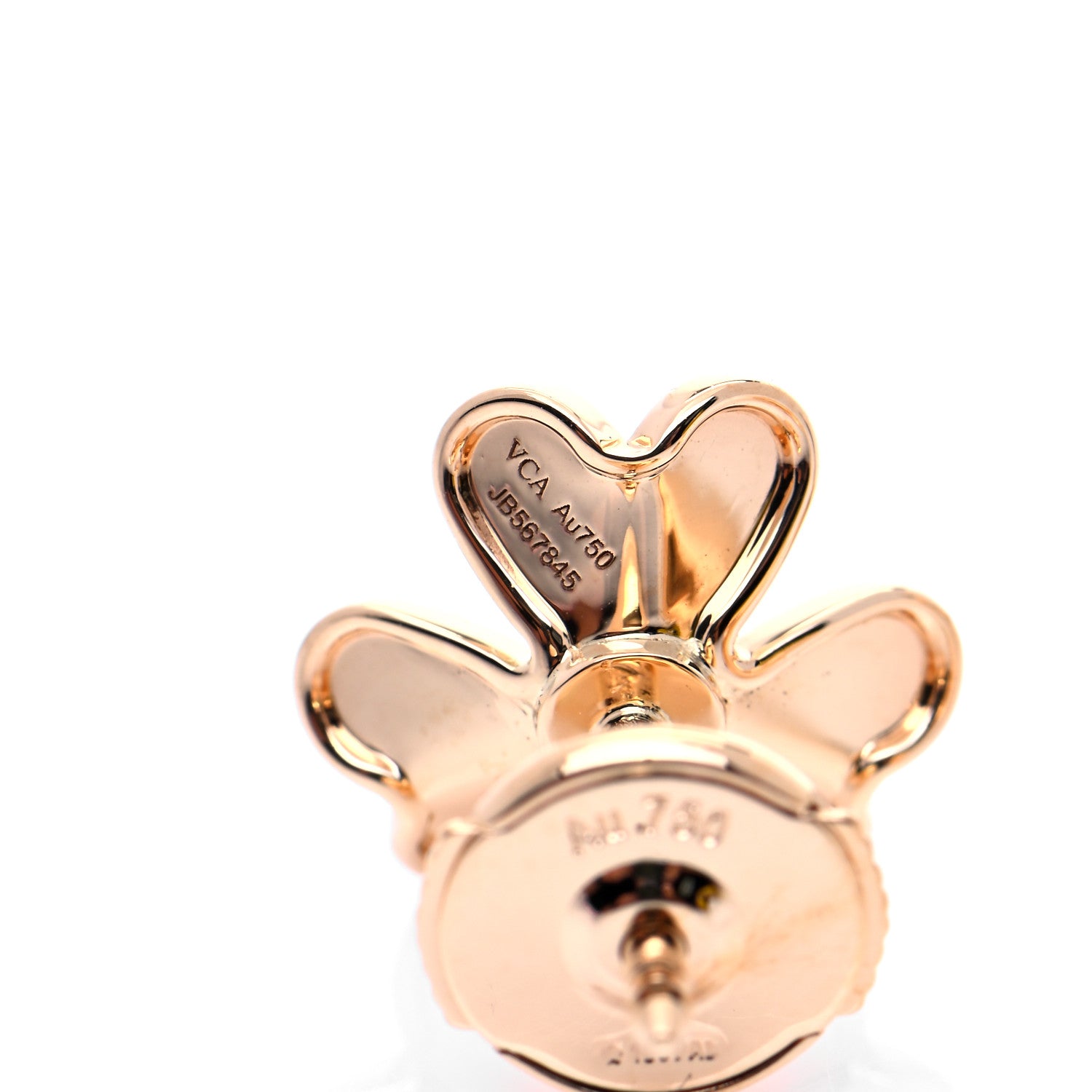Van Cleef & Arpels 18K Yellow Gold Diamond Mini Frivole Earrings 6 of 8