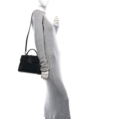 Saint Laurent Shiny Calfskin Le Fermoir Top Handle Bag Small Black 2 of 9