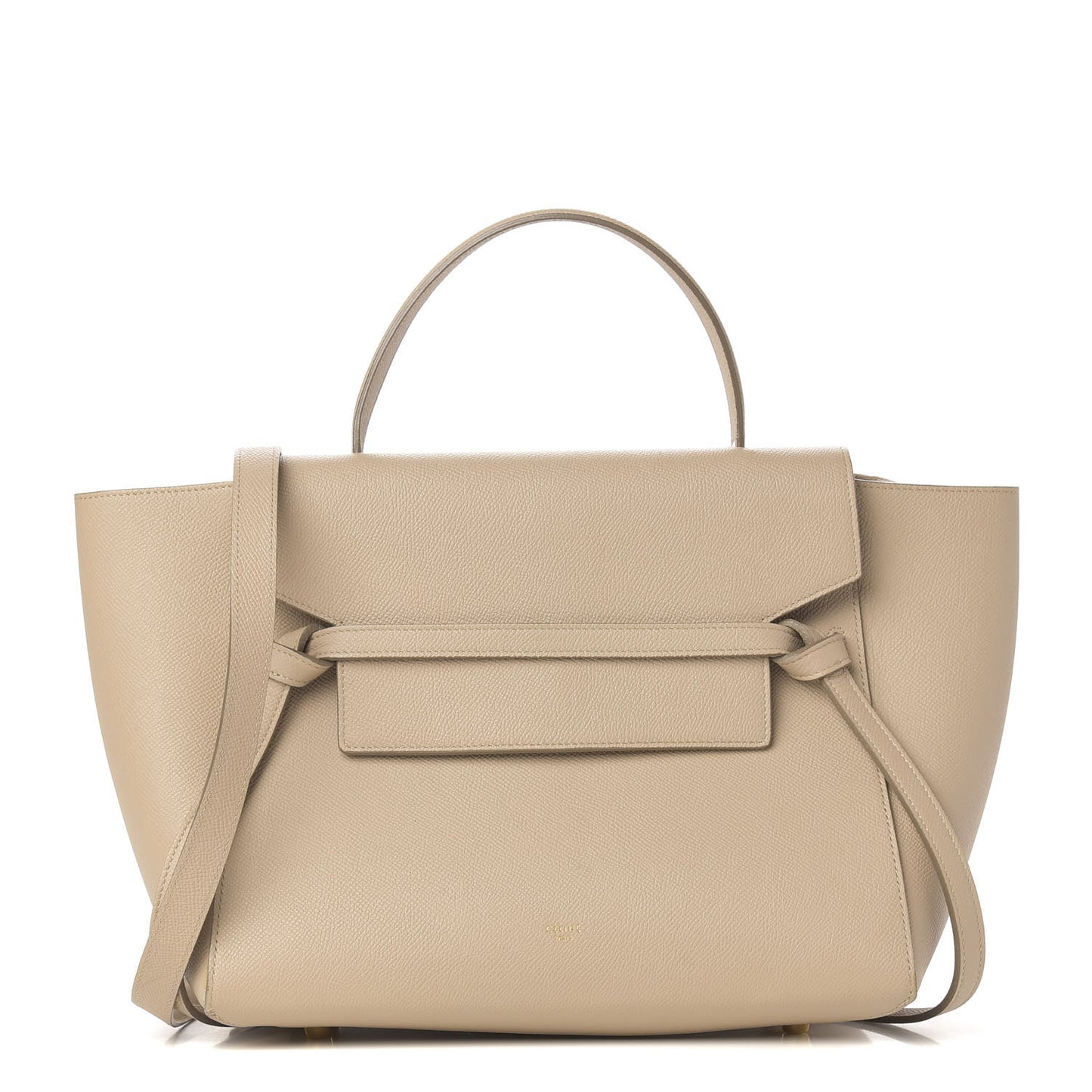Grained Calfskin Mini Belt Bag Light Taupe