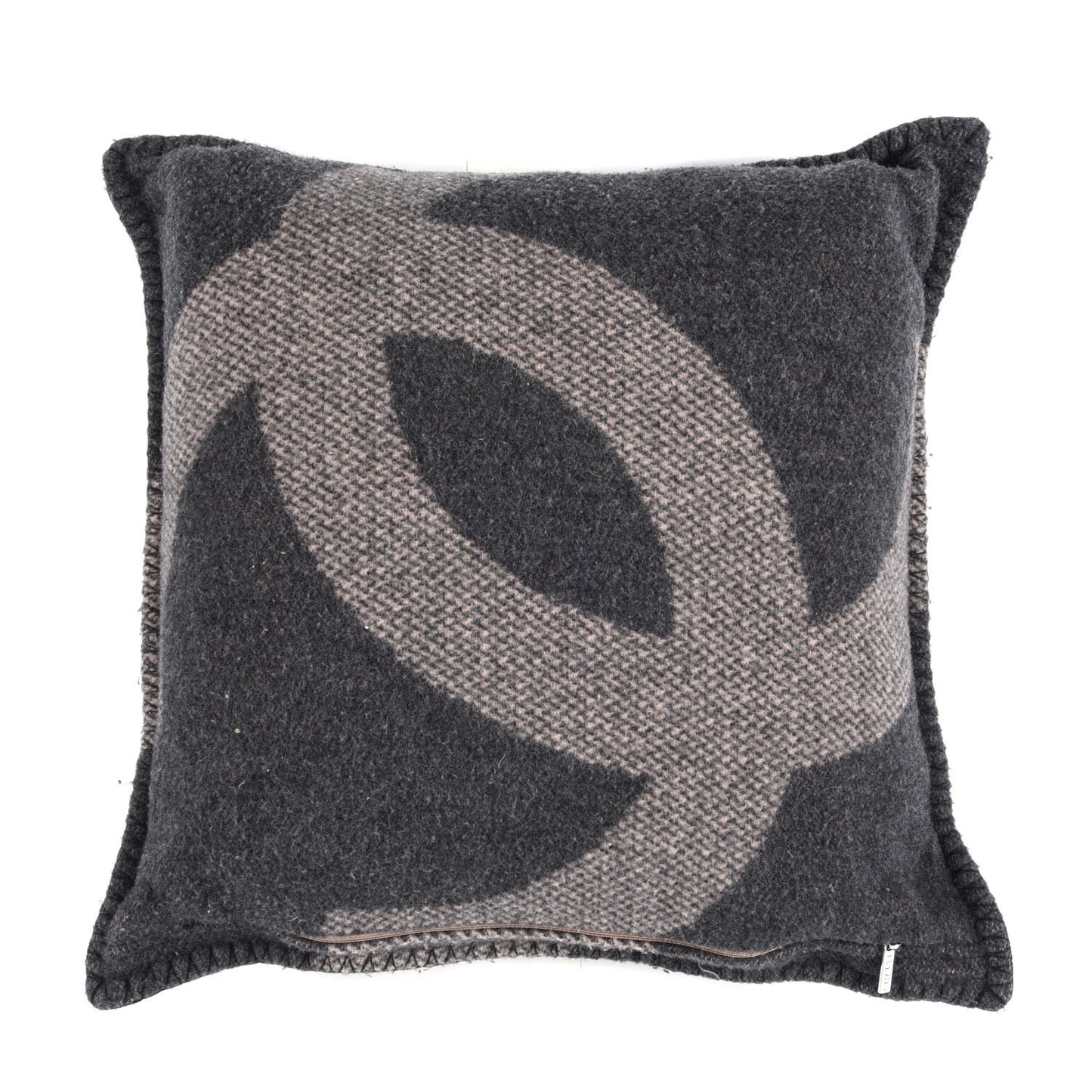 Merino Wool Cashmere CC Pillow Black Pink