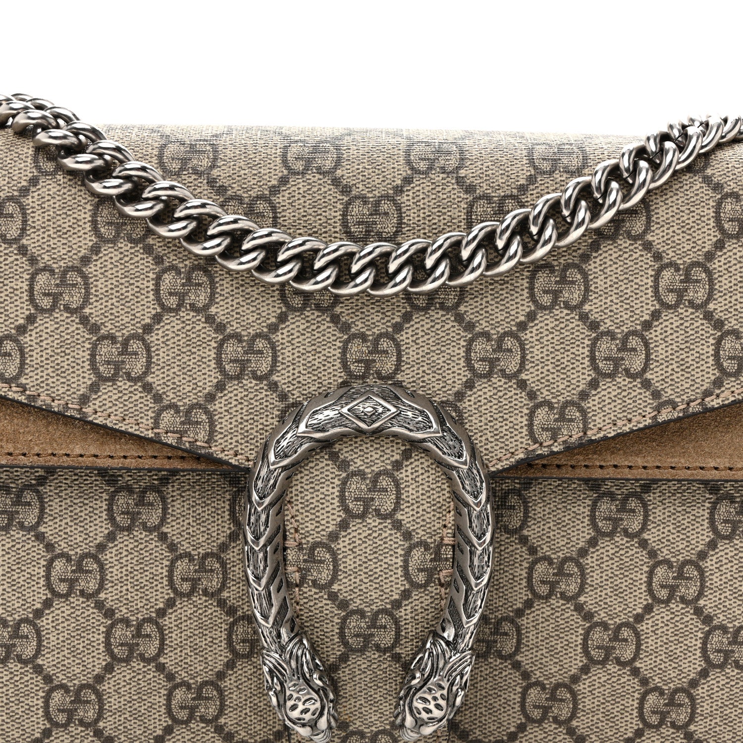 Gucci GG Supreme Monogram Small Dionysus Shoulder Bag Taupe 8 of 13