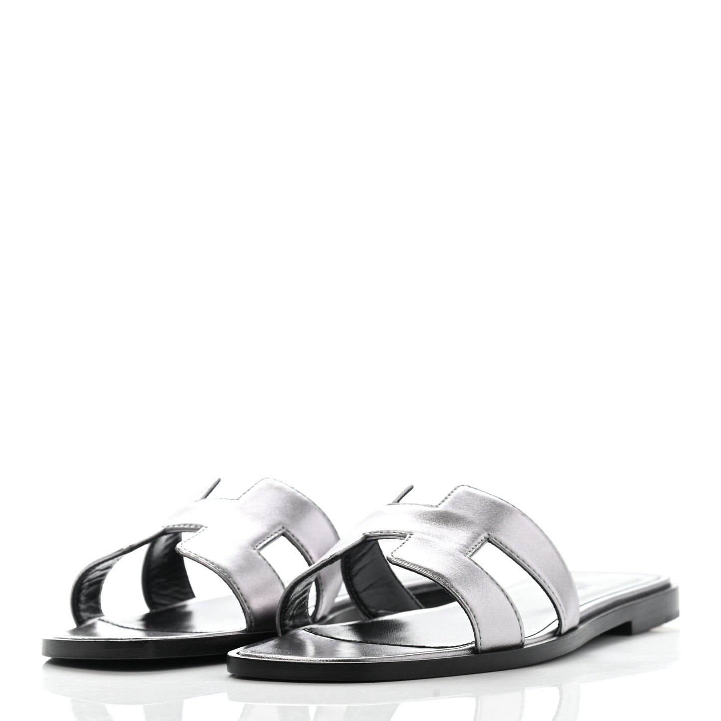 Metallic Nappa Oran Sandals 36.5 Argent
