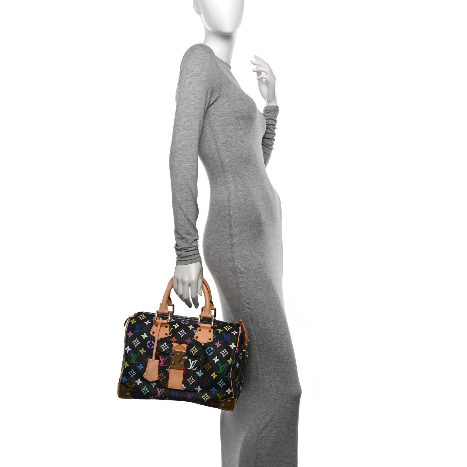 Louis Vuitton Monogram Multicolor Speedy 30 Black 2 of 9