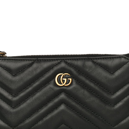 Gucci Calfskin Matelasse Mini GG Marmont Chain Bag Black 7 of 11