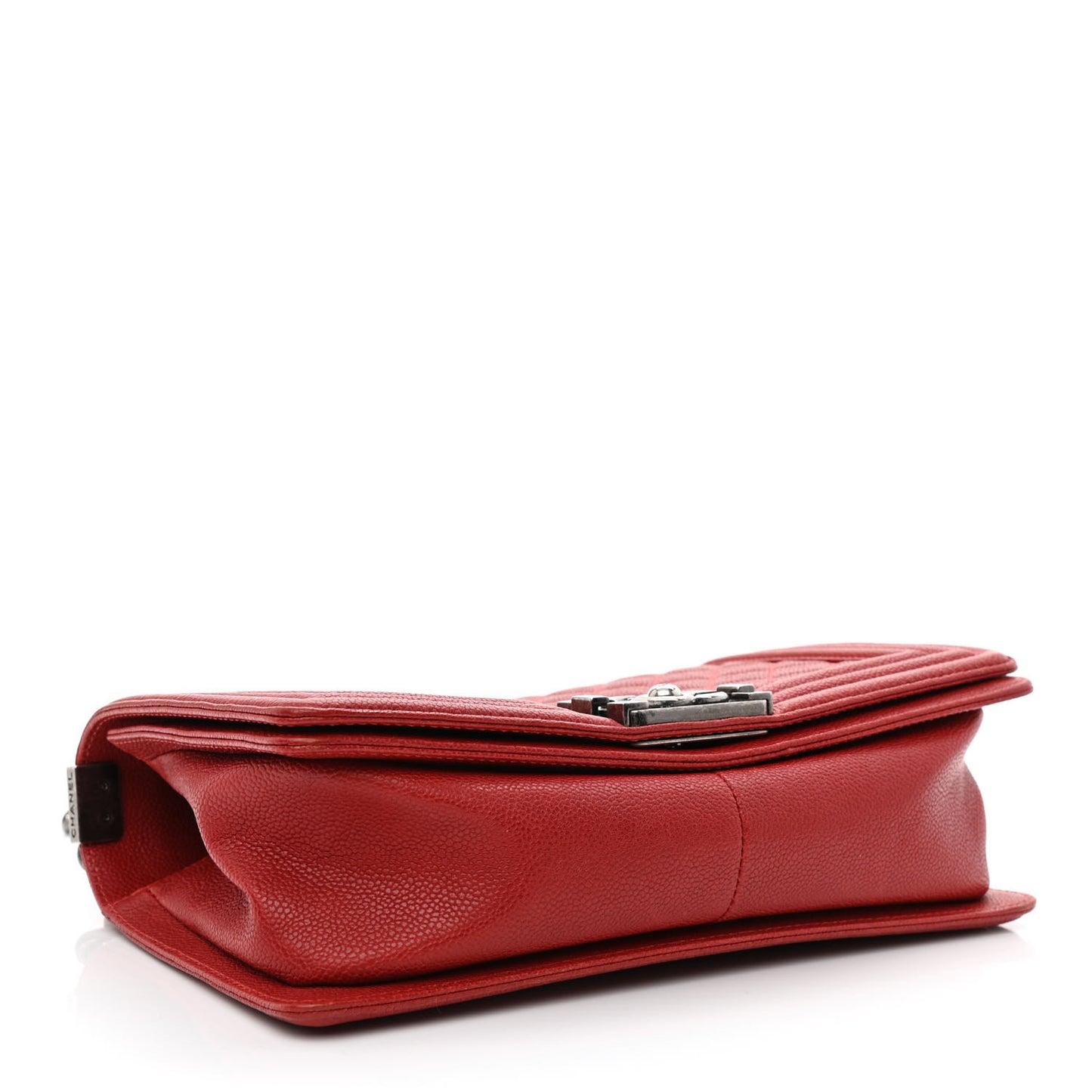 Caviar Quilted Medium Boy Flap Red