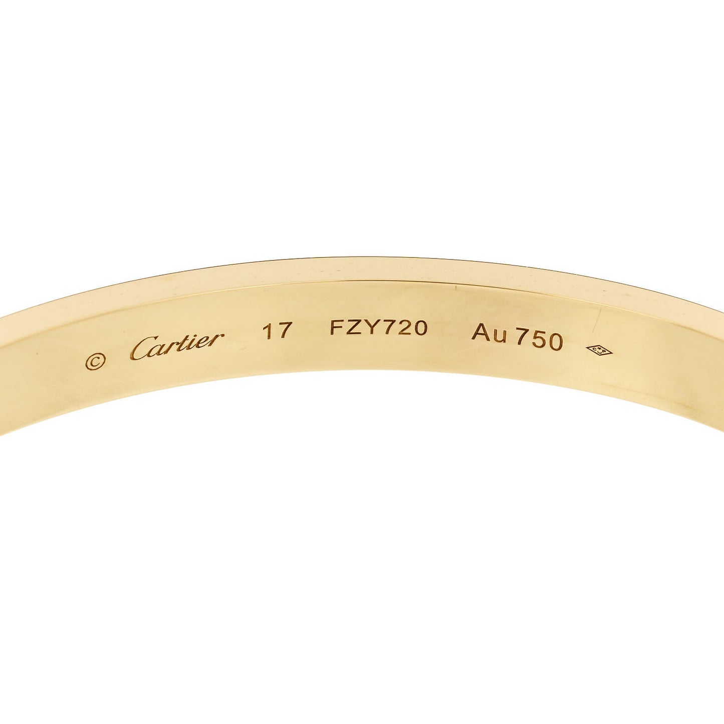 18K Yellow Gold LOVE Bracelet 17