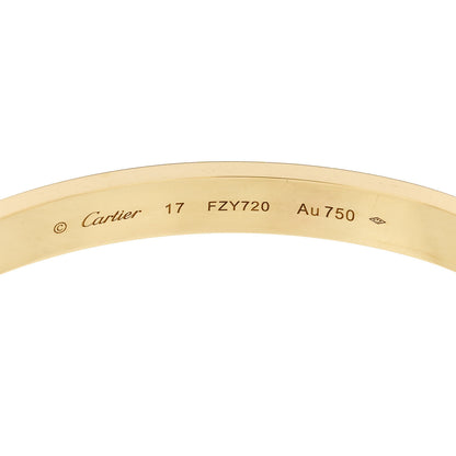 Cartier 18K Yellow Gold LOVE Bracelet 17 6 of 9