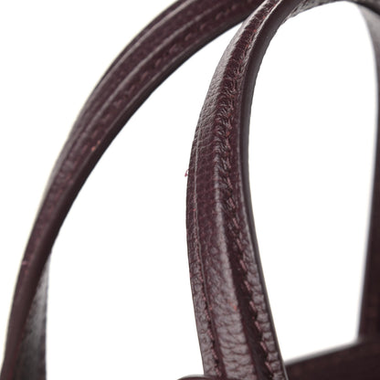 Burberry Derby Calfskin House Check Small Banner Tote Mahogany Red 14 of 21