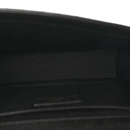 Saint Laurent Grain De Poudre Textured Mixed Matelasse Triquilt Medium Monogram Satchel Black 5 of 11