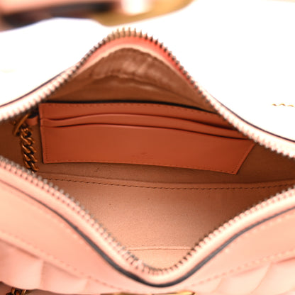 Gucci Calfskin Vertical Ring Matelasse Mini GG Marmont Half Moon Hobo Peachy Chic 5 of 10