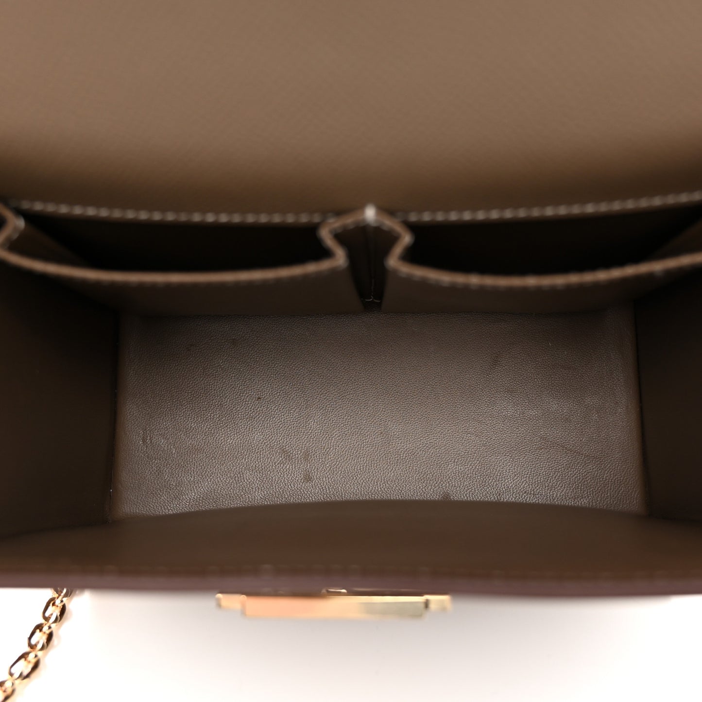 Epsom Cinhetic Boxy Top Handle Bag Etoupe