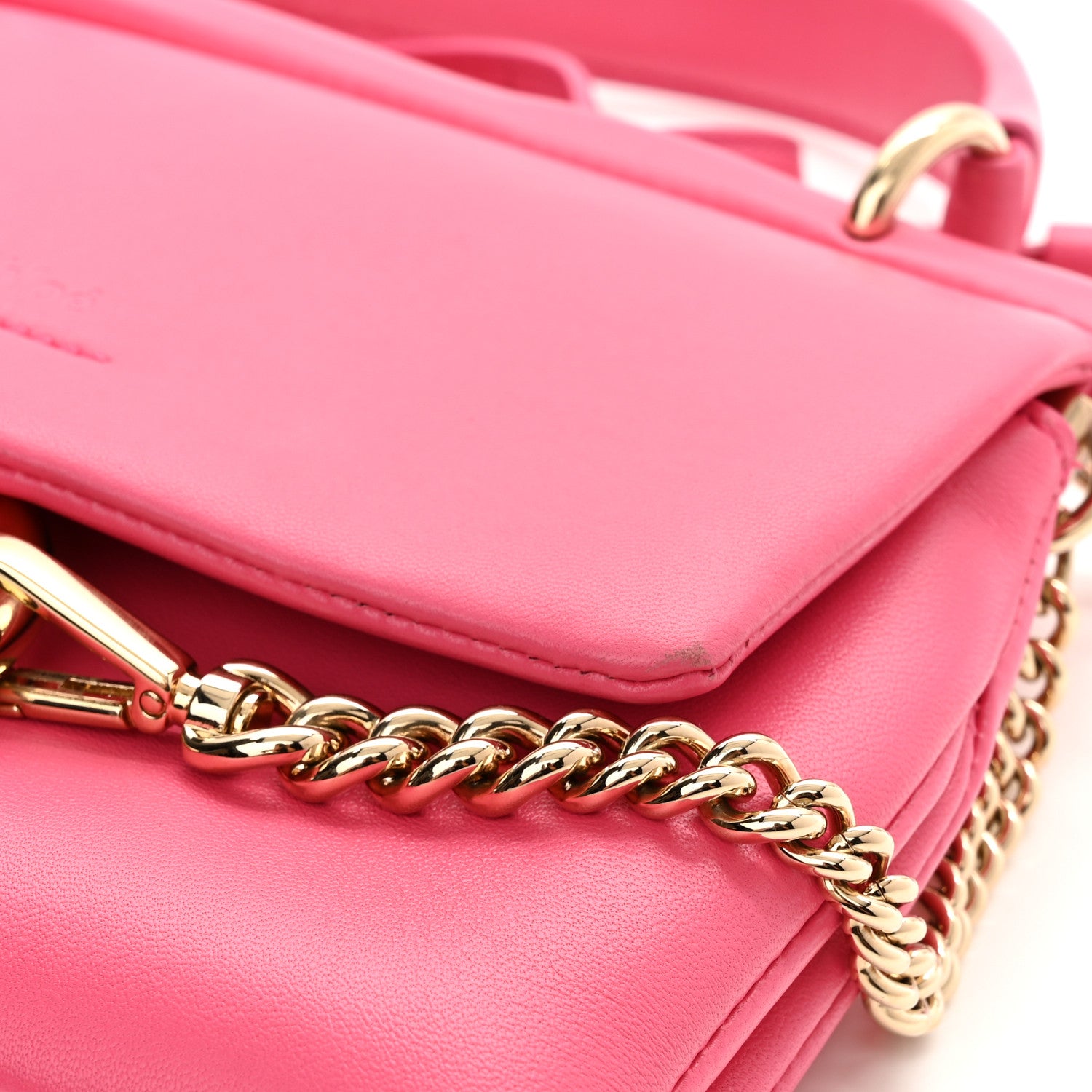 Chloe Lambskin Small Faye Top Handle Bag Hot Pink 13 of 13