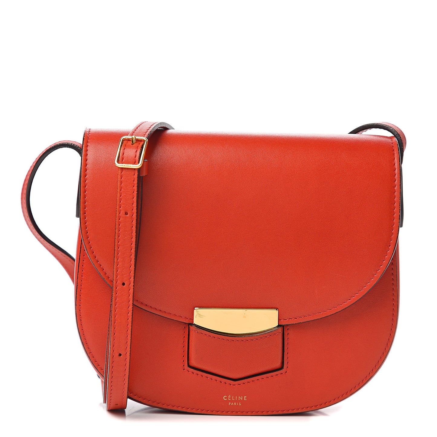 Supersoft Calfskin Small Trotteur Ruby