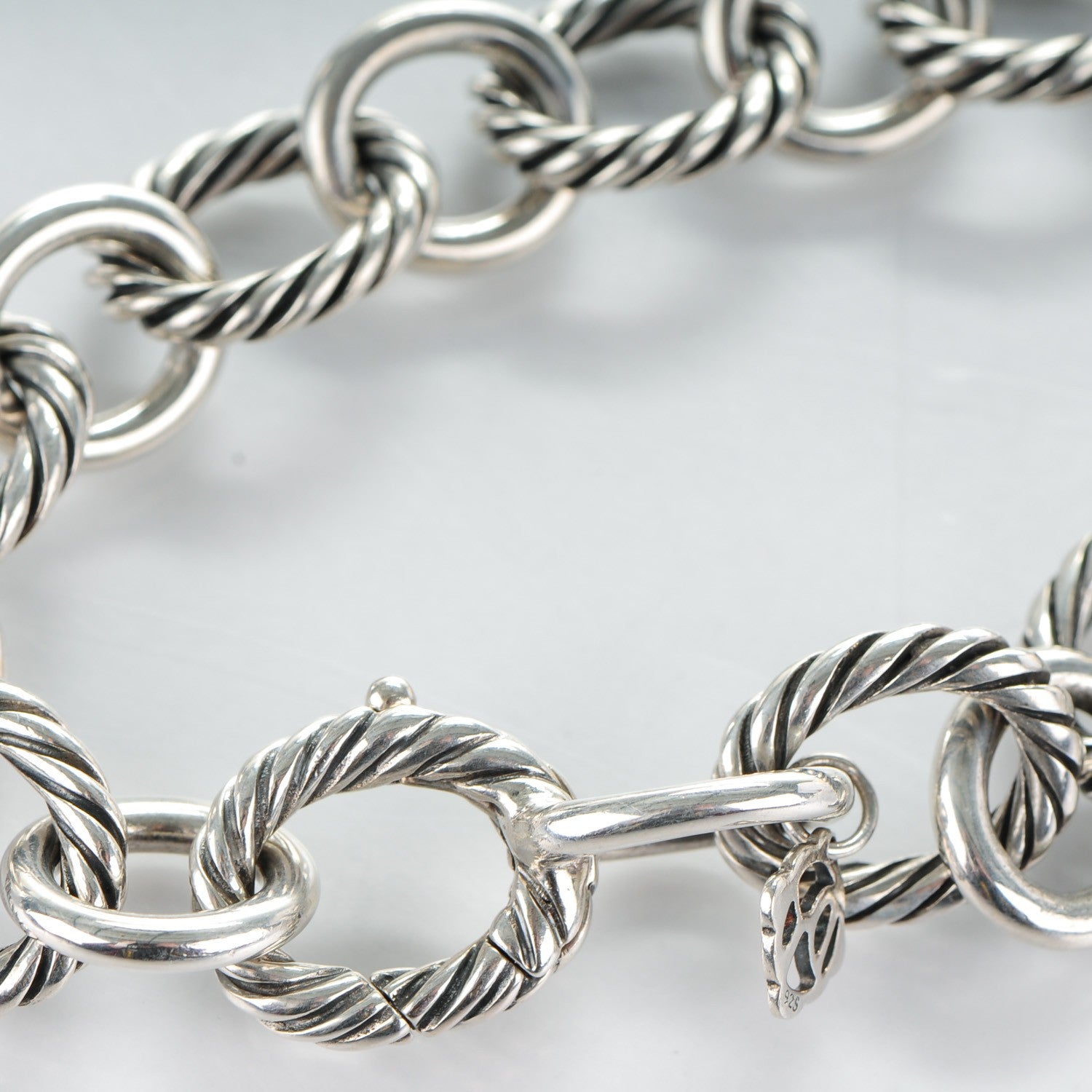 David Yurman Sterling Silver 12mm Large Oval Link Bracelet 4 of 6