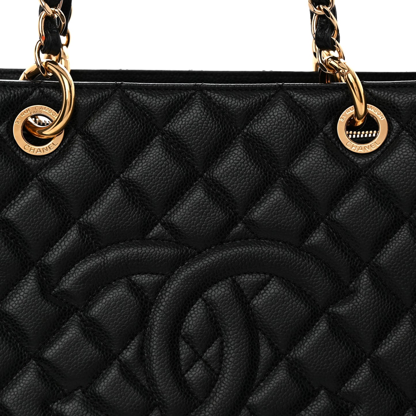 Caviar Quilted XL Grand Shopping Tote GST Black