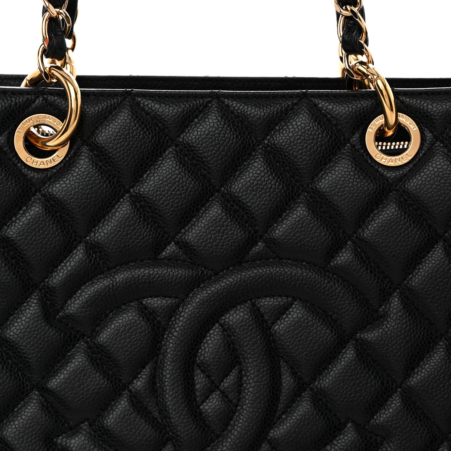 Chanel Caviar Quilted XL Grand Shopping Tote GST Black 8 of 10
