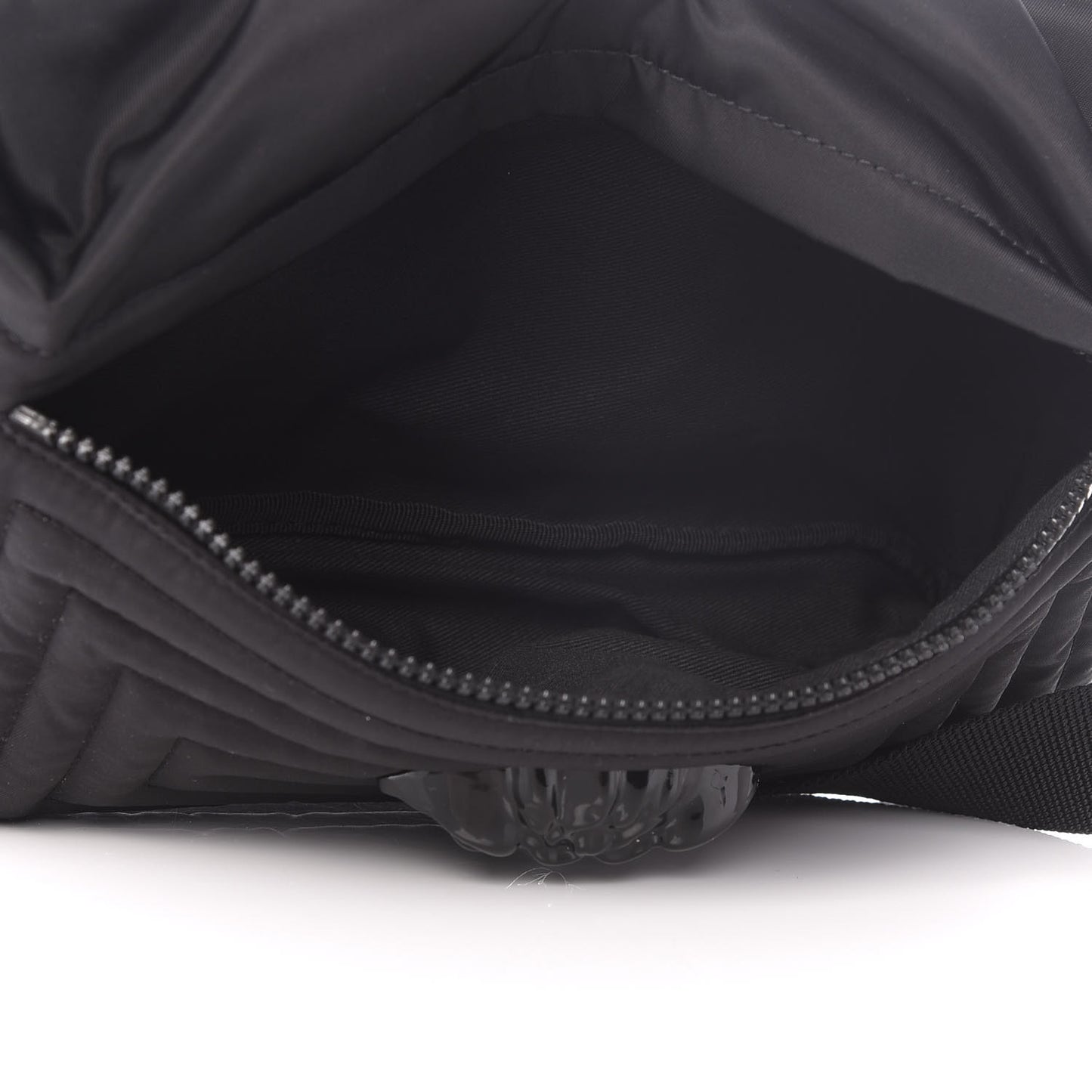 Nylon Palazzo Medusa Belt Bag Black