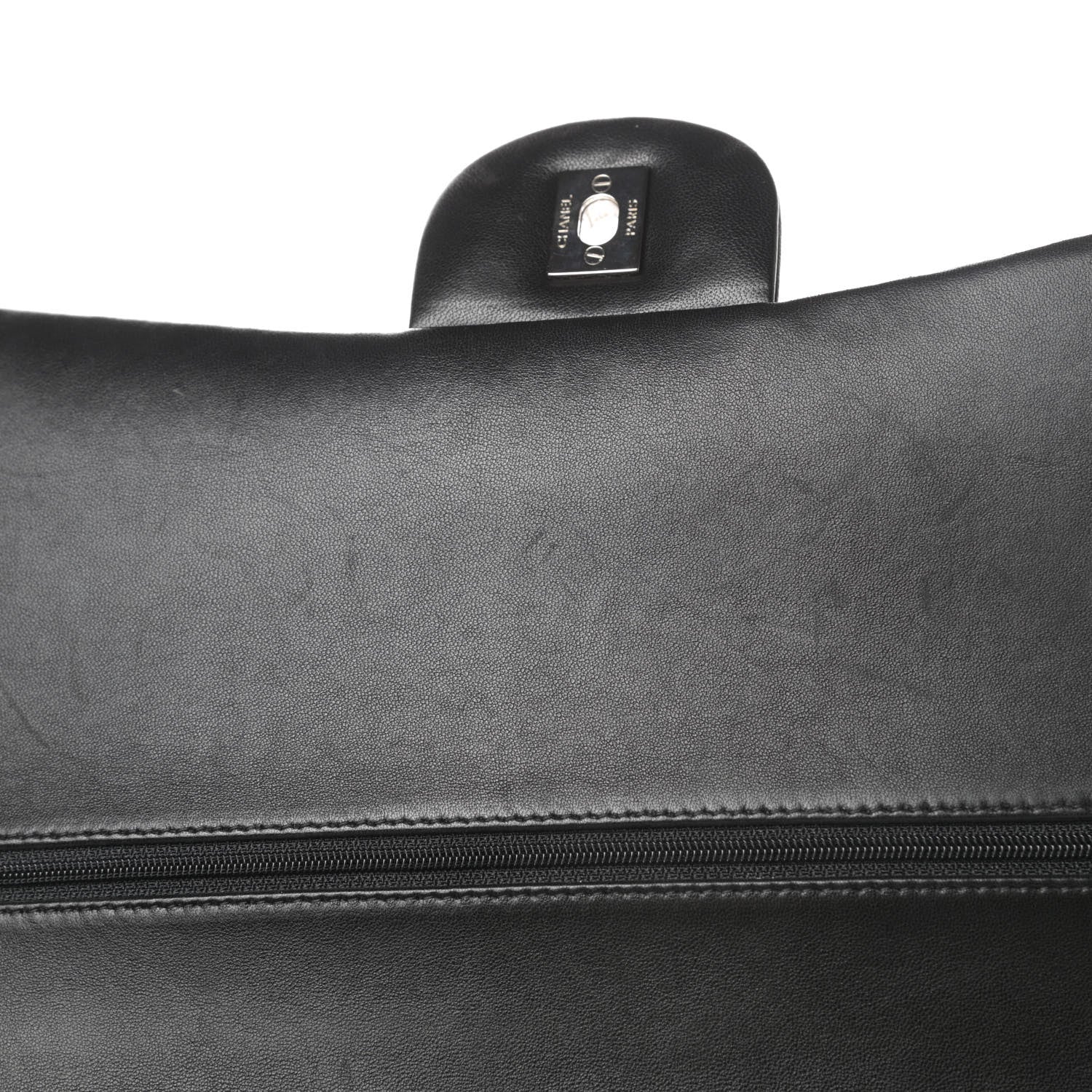 Chanel Lambskin Quilted Maxi Double Flap Black 17 of 21