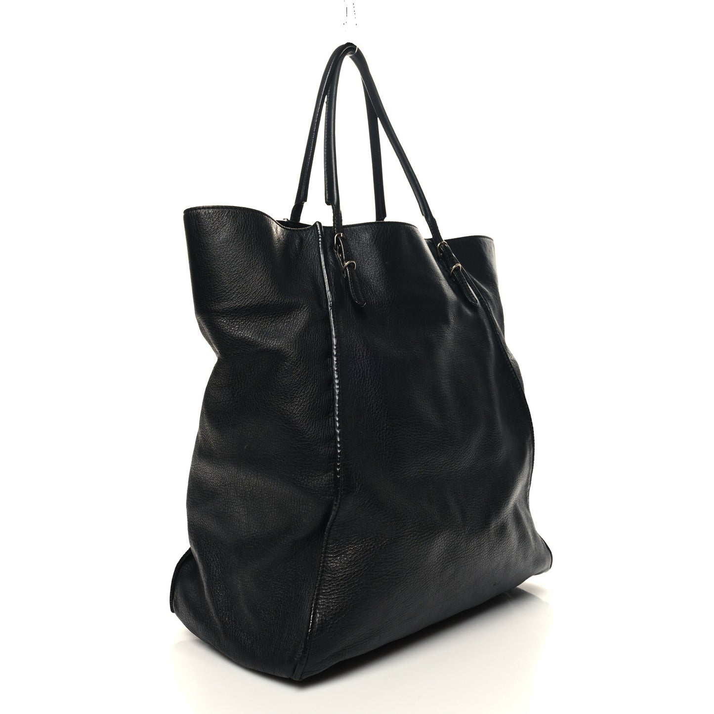 Veau Papier Basket Tote Black