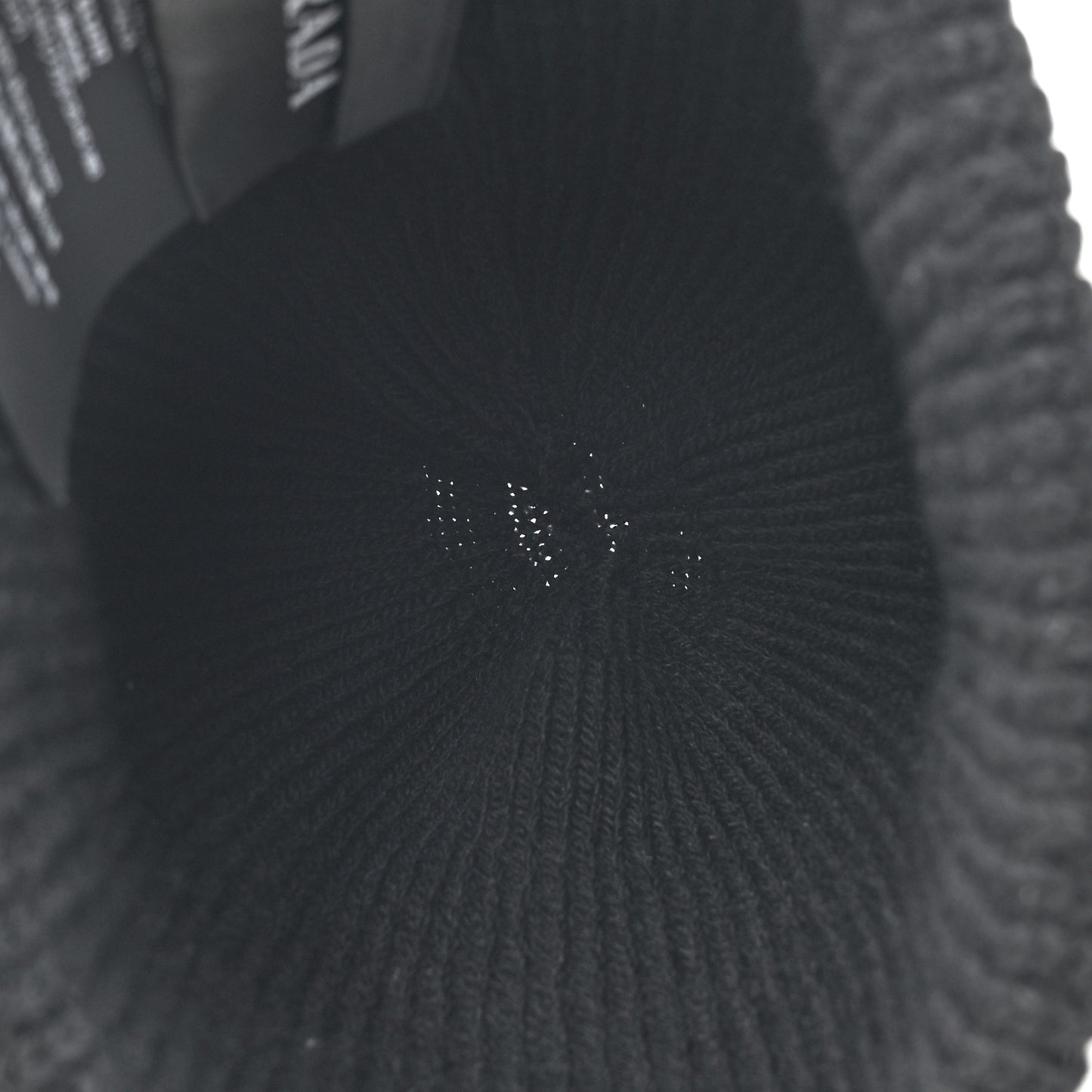 Wool Cashmere Beanie Hat L Black