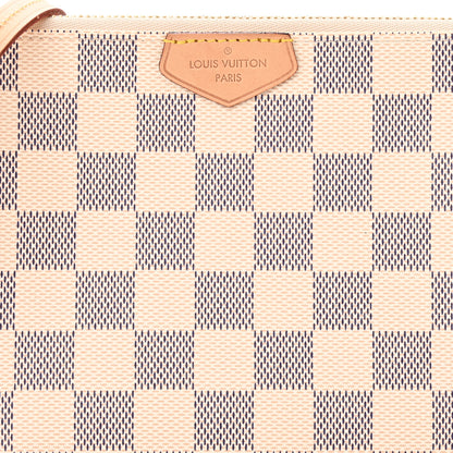 Louis Vuitton Damier Azur Double Zip Pochette 9 of 13